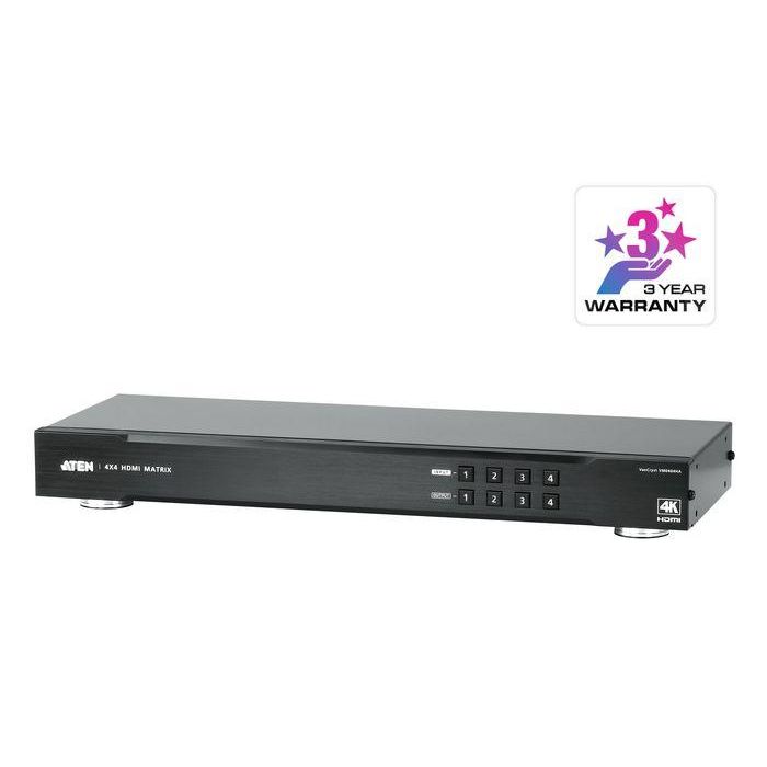 Aten VM0404HA | Switch Matriz HDMI 4x4 Profesional | Soporte 4K UHD (3840x2160) / DCI (4096x2160) 30/60Hz | Audio y Video 0 Aten VM0404HA | Switch Matriz HDMI 4x4 Profesional | Soporte 4K UHD (3840x2160) / DCI (4096x2160) 30/60Hz | Audio y Video 0
