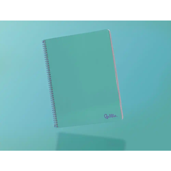 Liderpapel Cuaderno Espiral Smart A4 Tapa Blanda 80 Hojas 75gr Cuadro 4mm con Margen Color Turquesa 8