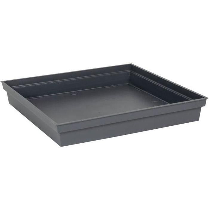 EDA Platillo cuadrado Toscana 40 cm Gris antracita para macetero Toscane 50 cm - Origine France Garantie 0 EDA Platillo cuadrado Toscana 40 cm Gris antracita para macetero Toscane 50 cm - Origine France Garantie 0