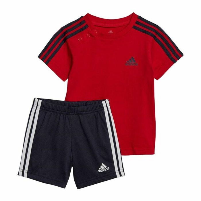 Conjunto Deportivo para Niños Adidas 3 Stripes Rojo 6-9 meses 0 Conjunto Deportivo para Niños Adidas 3 Stripes Rojo 6-9 meses 0