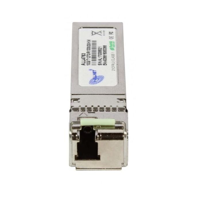ALLNET Switch Modul ALL4763 SFP+(Mini-GBIC). 10Gbit. B(Bidi)A/LC. Tx1270nm/Rx1330nm. 9u. 20Km. 1 ALLNET Switch Modul ALL4763 SFP+(Mini-GBIC). 10Gbit. B(Bidi)A/LC. Tx1270nm/Rx1330nm. 9u. 20Km. 1