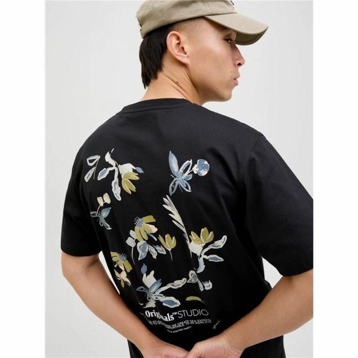 Camiseta de Manga Corta Hombre Jack & Jones Jorvarenna Painted Negro 1