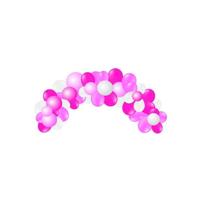 Vivalloons Globo arco de guirnalda 100% látex biodegradable Baby Pink 55 unidades colores pastel