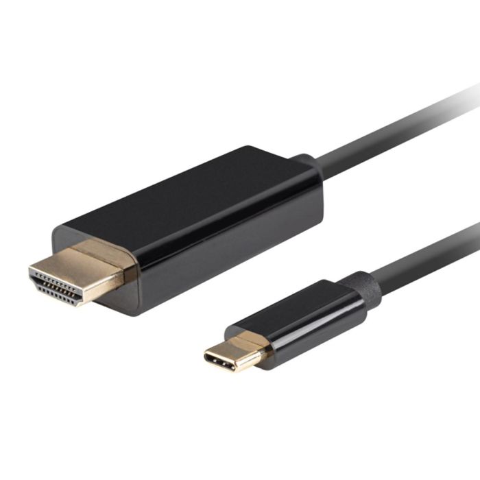 Lanberg CA-CMHD-10CU-0005-BK Cable Usb Tipo C a Hdmi 0.5m 1