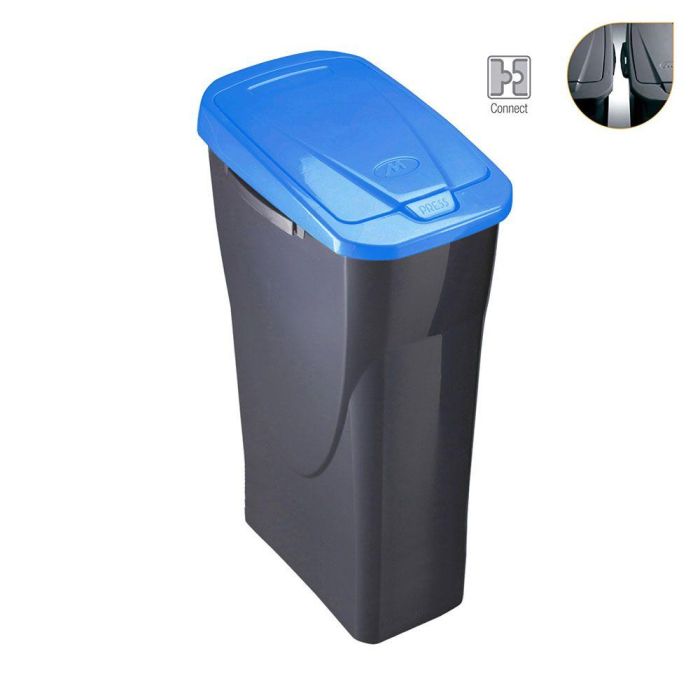Mondex Cubo Ecobin con Tapa Azul 24,5 x 36,5 x 51cm 25 L Polipropileno Mondex Cubo Ecobin con Tapa Azul 24,5 x 36,5 x 51cm 25 L Polipropileno