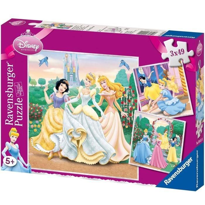 PRINCESAS DE DISNEY Puzzle 3 x 49 piezas - Disney 1 PRINCESAS DE DISNEY Puzzle 3 x 49 piezas - Disney 1