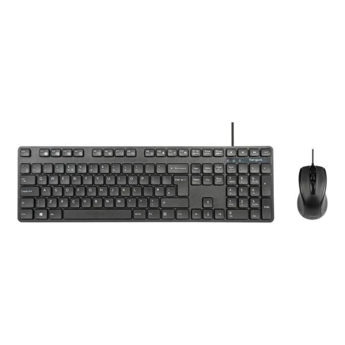 Targus AKM622ES Teclado Alámbrico USB QWERTY Español Negro con Ratón Incluido, Completo Universal 108 Teclas Perfil Bajo Targus AKM622ES Teclado Alámbrico USB QWERTY Español Negro con Ratón Incluido, Completo Universal 108 Teclas Perfil Bajo