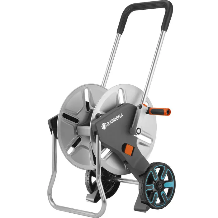 Gardena AquaRoll M Carrete de Manguera con Ruedas de Metal y Mango Telescópico (Máx. 60m) 1 Gardena AquaRoll M Carrete de Manguera con Ruedas de Metal y Mango Telescópico (Máx. 60m) 1