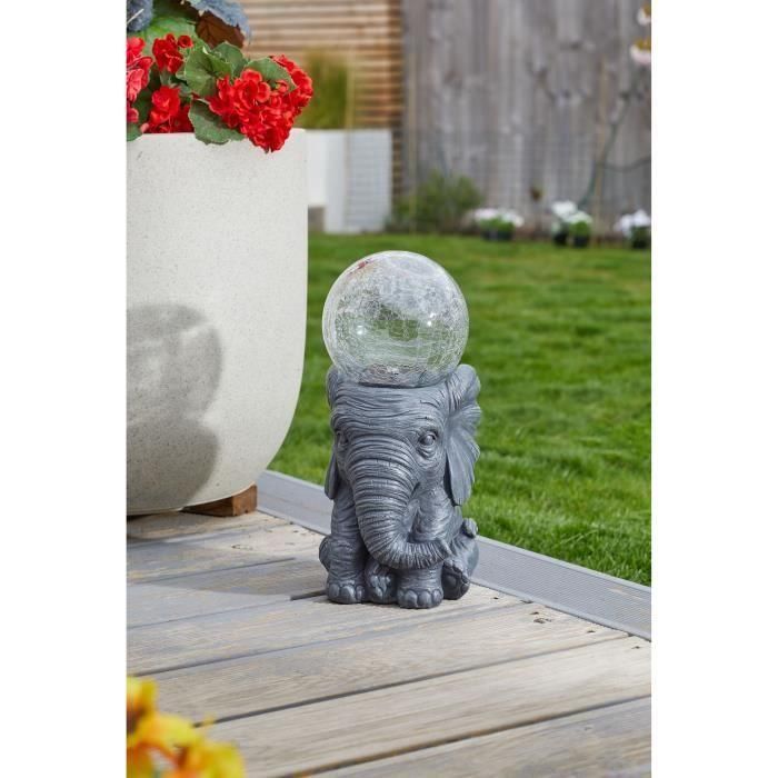 Orbe Decorativo de Resina y Vidrio con Elefante SMA5050642068093 1 Orbe Decorativo de Resina y Vidrio con Elefante SMA5050642068093 1