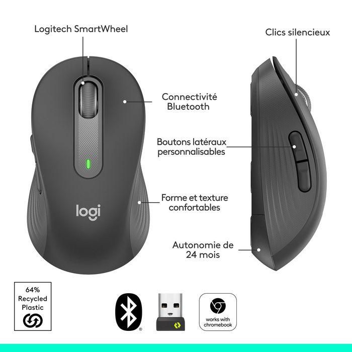 LOGITECH RATON M650 DERECHO TALLA M WIRELESS - GRAFITO 12 LOGITECH RATON M650 DERECHO TALLA M WIRELESS - GRAFITO 12
