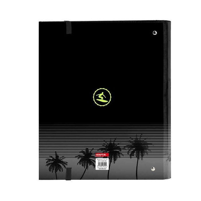 Carpeta de anillas Safta Surf A4 Negro (27 x 32 x 3.5 cm) 3 Carpeta de anillas Safta Surf A4 Negro (27 x 32 x 3.5 cm) 3
