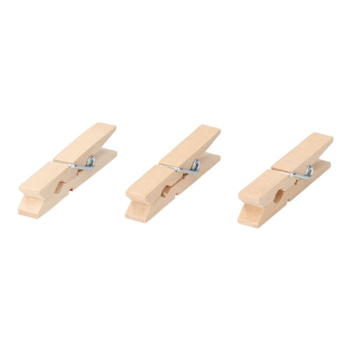 Pack 24 pinzas de madera 7cm