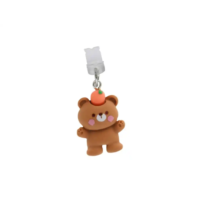 Wondee Funny Lightning Carrot Bear - Charm Protector Decorativo para Puerto de Carga de Smartphone, Compatible con Conector Lightning