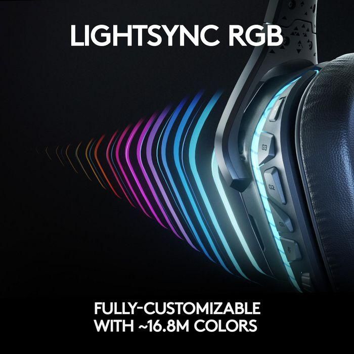 Logitech G935 Auriculares Inalámbricos Gaming con Sonido Envolvente 7.1 y LIGHTSYNC RGB 14