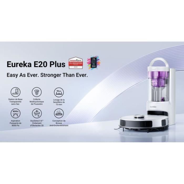 Eureka EUR1737988732232 Robot Aspirador E20 Plus 8000 Pa 65 dB(A) Modo Silencioso Blanco 6 Eureka EUR1737988732232 Robot Aspirador E20 Plus 8000 Pa 65 dB(A) Modo Silencioso Blanco 6