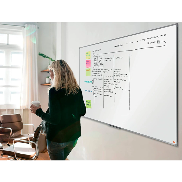 Pizarra blanca Nobo Premium Plus Melamina 2400x1200 mm 3