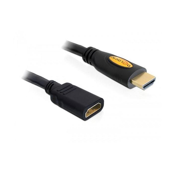DeLOCK Cable Extensión High Speed HDMI con Ethernet, HDMI A Macho > HDMI A Hembra, 2m