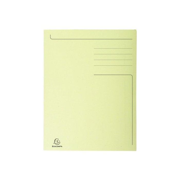 Subcarpeta Exacompta Forever 3 Solapa 280G A4 Amarillo Claro Paquete De 50