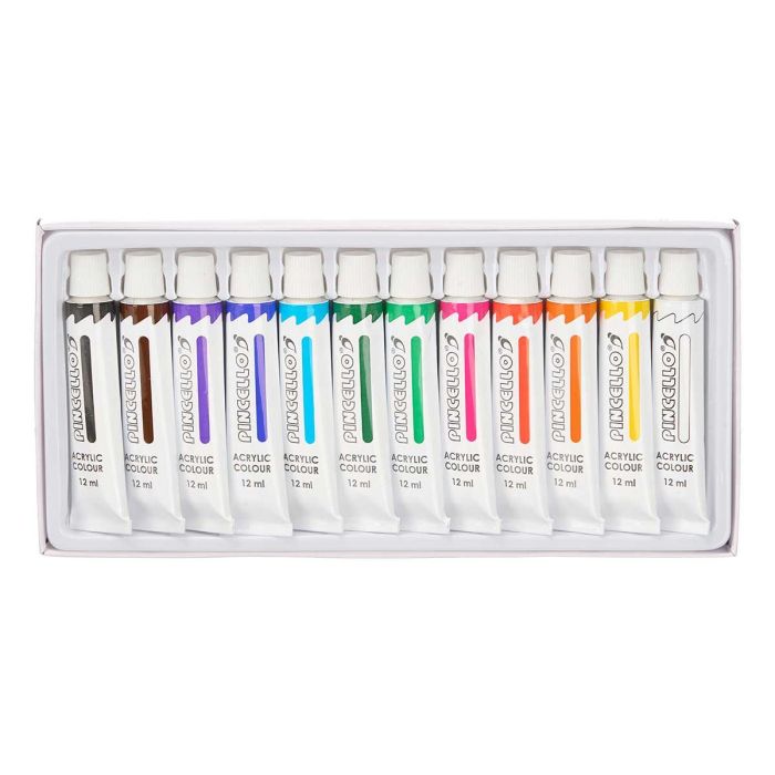 Juego 12 Botes Pintura Acrilica Pincello 10X25CM (24 Unidades) 1 Juego 12 Botes Pintura Acrilica Pincello 10X25CM (24 Unidades) 1