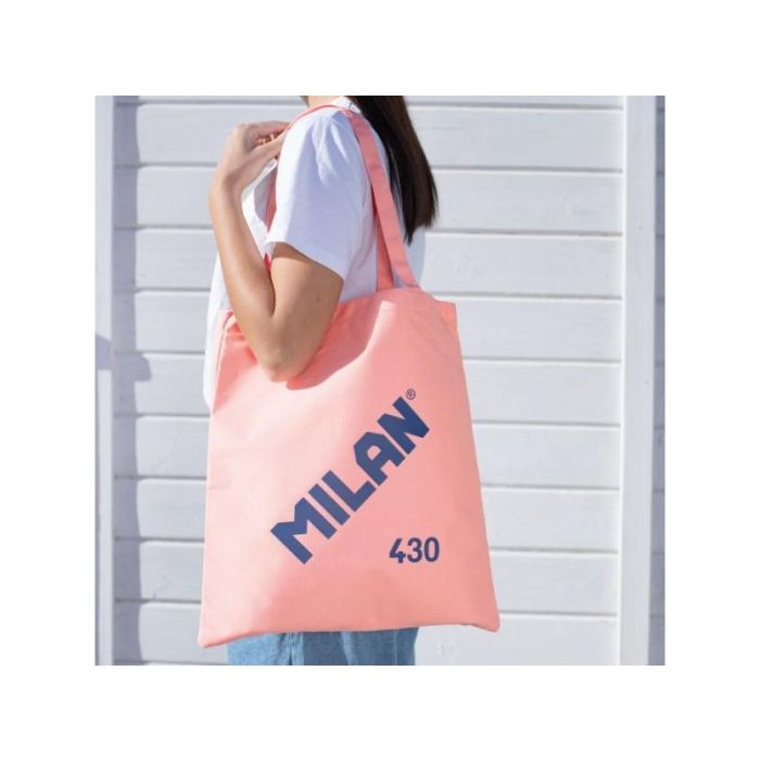 Bolsa Con Asas Milan Tote Bag Serie 1918 Color Rosa 380x410 mm 2