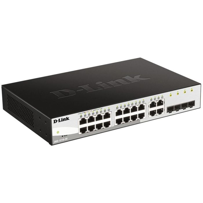 D-Link DGS-1210-20/E Switch Gestionado L2 de 20 Puertos Gigabit Ethernet (16 RJ-45 + 4 Combo SFP) Montaje en Rack 1