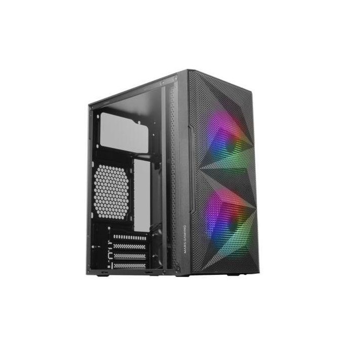 Mars Gaming MC-ME Torre Mini PC Gaming, Micro-ATX/Mini-ITX, Cristal Templado, 2 Ventiladores FRGB, Rejilla MESH