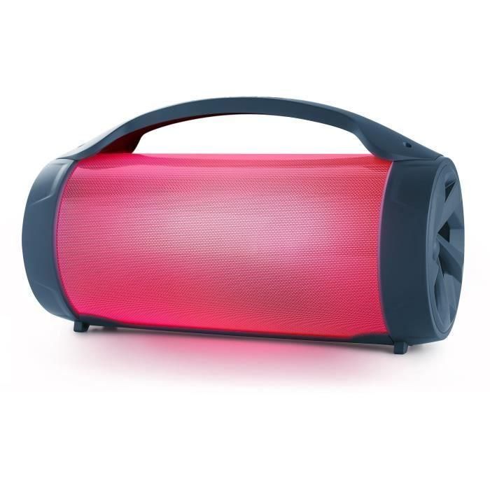 BIGBEN PARTYBTLITEDB - Altavoz de luz inalámbrico - Bluetooth - Micrófono incluido - Efectos de luz - 50W - Azul oscuro 1