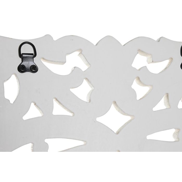 DKD Home Decor Decoración de Pared Romántica Blanca con Espejo Integrado y Marco de MDF, Diseño Cuadrado, Medidas 90x90 cm 3 DKD Home Decor Decoración de Pared Romántica Blanca con Espejo Integrado y Marco de MDF, Diseño Cuadrado, Medidas 90x90 cm 3