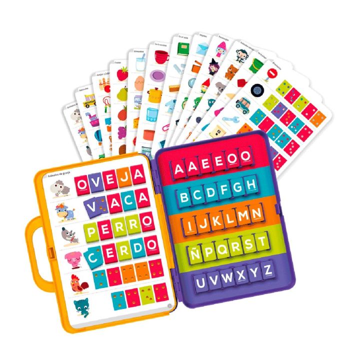 Diset Juego educativo Yo Aprendo a Leer: Maletín didáctico para niños 3+ años, 1 jugador, incluye 15 láminas y 90 fichas para formar palabras 1 Diset Juego educativo Yo Aprendo a Leer: Maletín didáctico para niños 3+ años, 1 jugador, incluye 15 láminas y 90 fichas para formar palabras 1