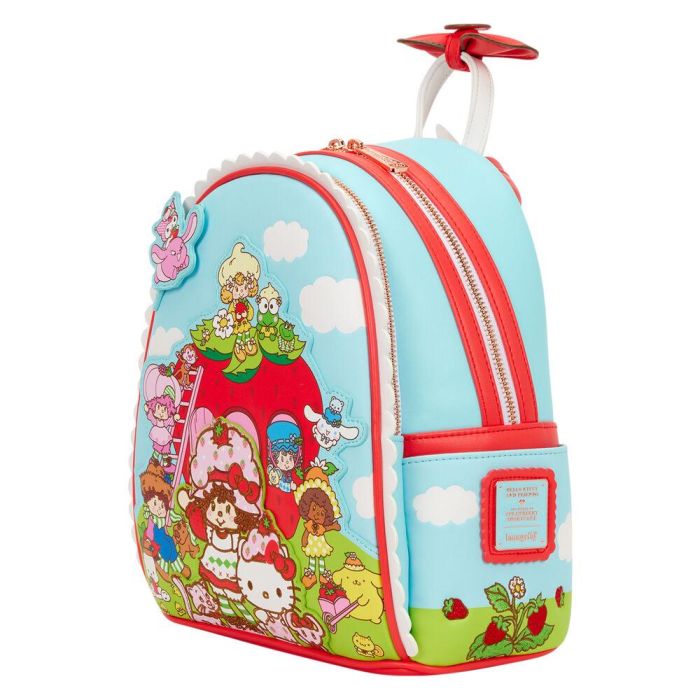 Loungefly Mochila Shortcake Scented Hello Kitty & Friends x Strawberry de Piel Sintética con Aroma a Fresa 22,8x26,6x11,4cm 1 Loungefly Mochila Shortcake Scented Hello Kitty & Friends x Strawberry de Piel Sintética con Aroma a Fresa 22,8x26,6x11,4cm 1