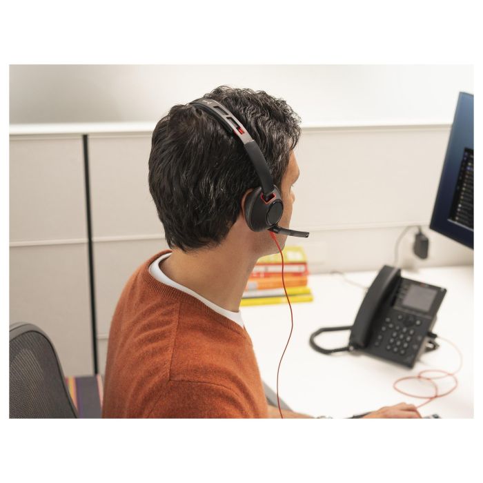 HP Poly Blackwire 5220 Auriculares USB-C + 3.5mm Plug + Adaptador USB-C/A Negros (207586-201/207576-201) 7