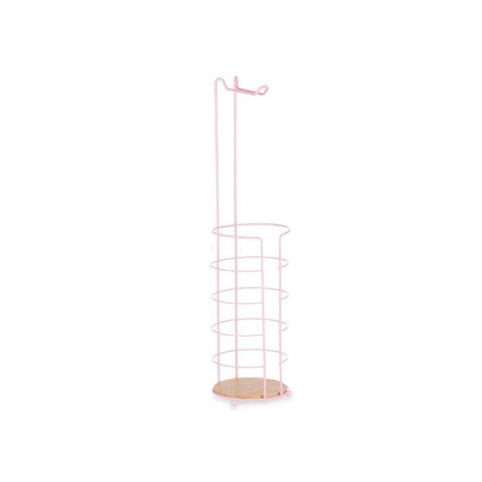 Portarrollo Metal Bambu Deposito Rosa Berilo 16X63CM (4 Unidades) 1 Portarrollo Metal Bambu Deposito Rosa Berilo 16X63CM (4 Unidades) 1