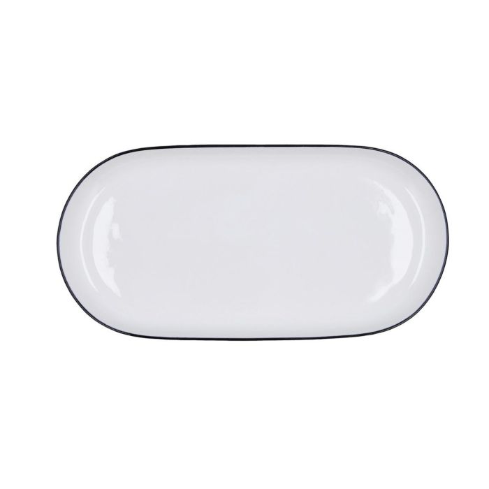 Plato Bocata Porcelana Gastro Black Quid 32x16x3 cm (12 Unidades) 1