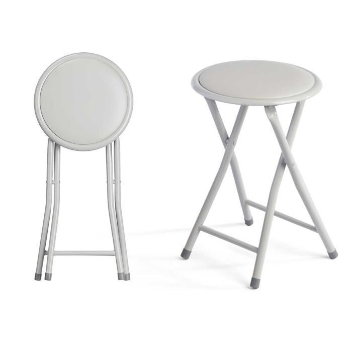 Taburete Plegable Pvc Gris Giftdecor 29X69CM (10 Unidades) Taburete Plegable Pvc Gris Giftdecor 29X69CM (10 Unidades)