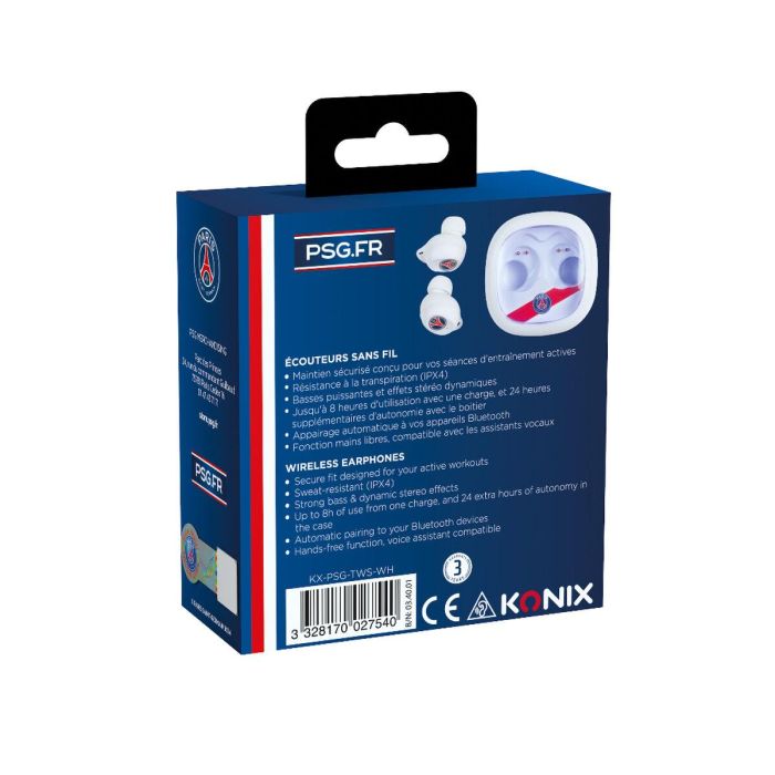 Konix Auriculares Inalámbricos KON1738113647549 - Duración Batería 8h + 15h - IPX4 - Bluetooth - Blanco 11