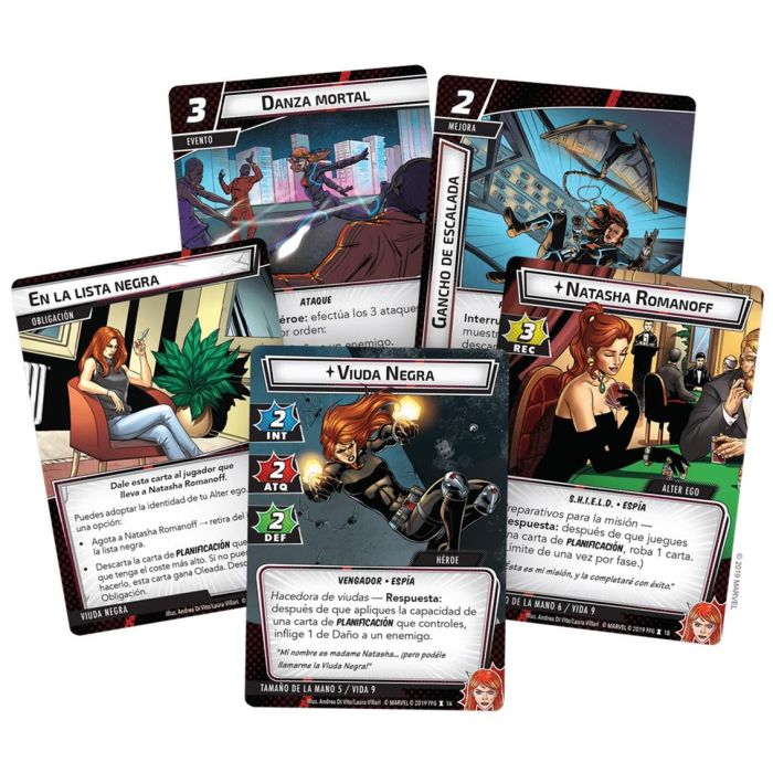 Fantasy Flight Games MC07ES Marvel Champions Juego de Cartas Viuda Negra Pack de Héroe 1 Fantasy Flight Games MC07ES Marvel Champions Juego de Cartas Viuda Negra Pack de Héroe 1