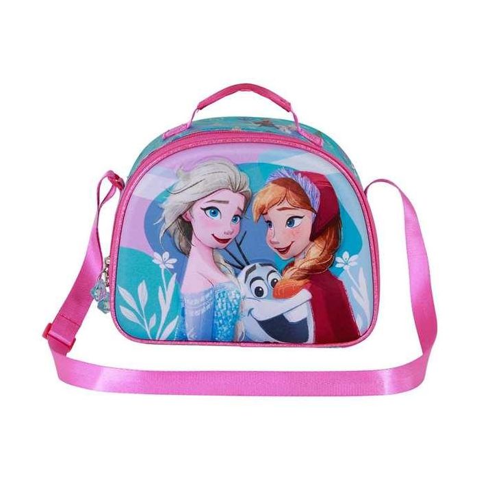 Karactermania Bolsa Portamerienda 3D Frozen 2 Family Azul 25.5x10x20 cm con Cremallera y Forro Isotérmico 2