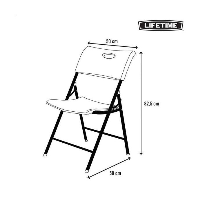 Lifetime Silla plegable pack de 4 50x58x83 cm 5 Lifetime Silla plegable pack de 4 50x58x83 cm 5