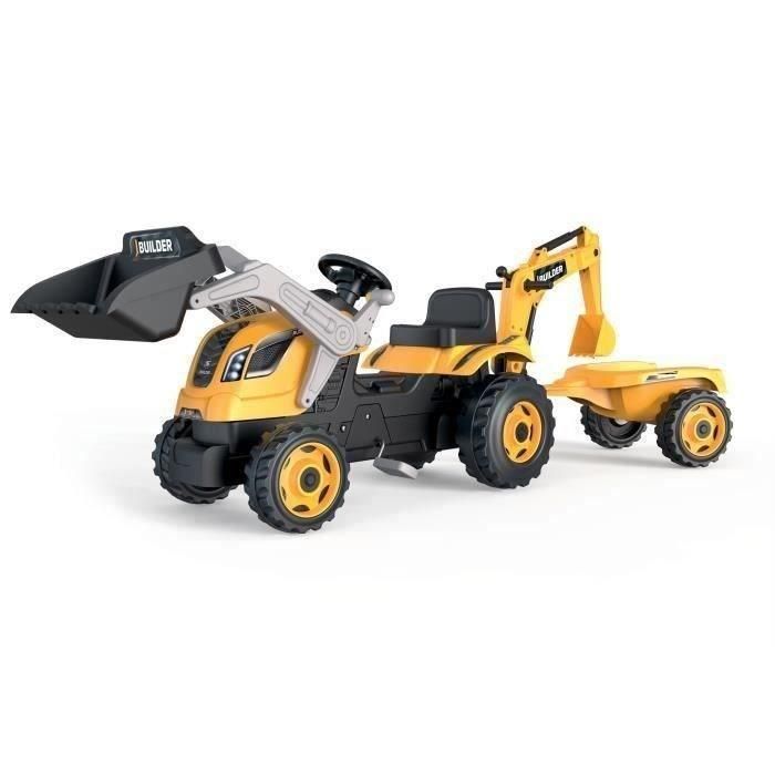Smoby Pedal Tractor Max Builder + Trailer + Pelleter + Shovel - Orange Smoby Pedal Tractor Max Builder + Trailer + Pelleter + Shovel - Orange