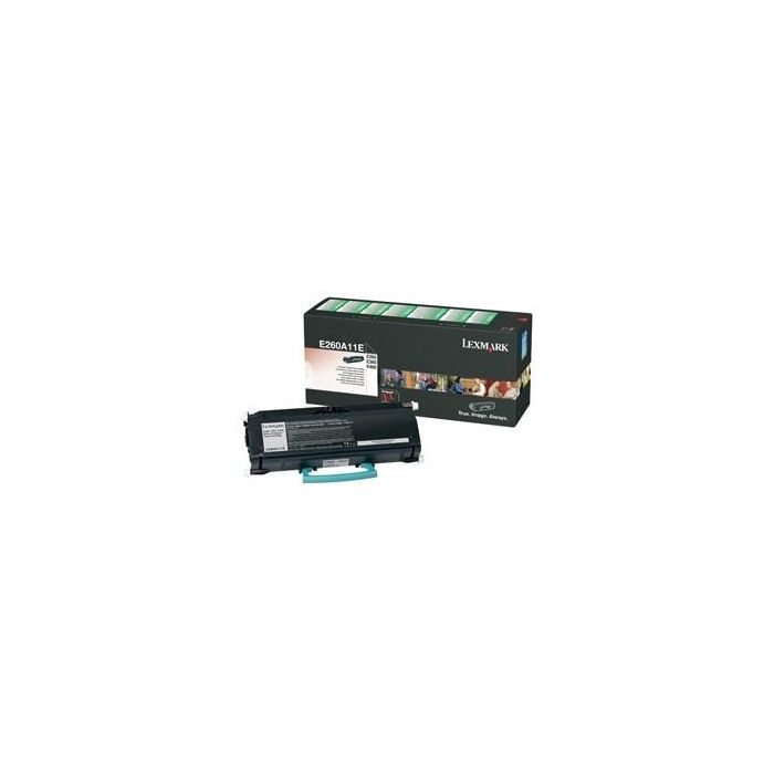 Lexmark E260A11E Tóner Original Negro, 3500 páginas, para Lexmark E260, E360, E460