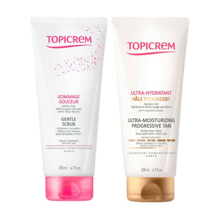 Topicrem Pack Uh Bronceado Progresivo 200 mL + Exfoliante 200 mL