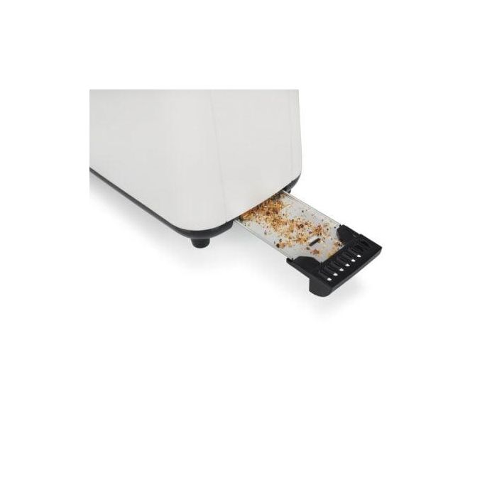 Tristar BR-1056 Tostadora Ranura Larga 900W 2 Rebanadas, 7 Ajustes Tostado, Descongelar, Recalentar, Bandeja Migas, Blanca 2