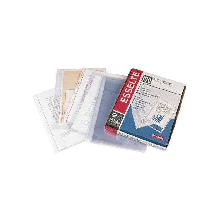 Esselte Funda Pp Cristal 16 Taladros Folio 80 Micras -100U- Esselte Funda Pp Cristal 16 Taladros Folio 80 Micras -100U-