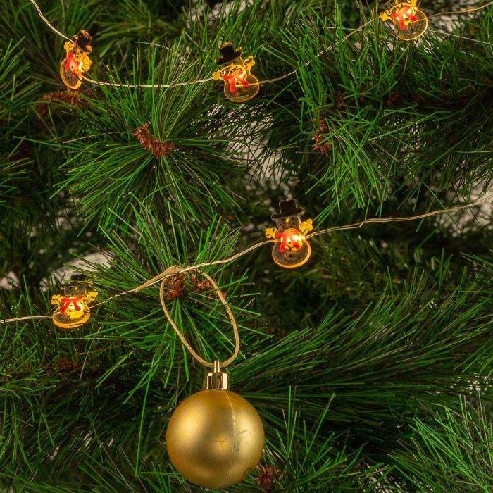 Guirnalda LED Interior HO-XMAS-027-IP20-3M-WW 3 Metros para Decoración del Hogar, Funciona con Pilas