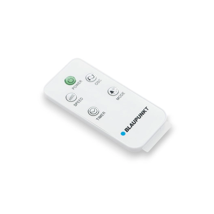 Blaupunkt Ventilador de pie base redonda 5 aspas 3 velocidades altura regulable con mando a distancia y temporizador 45W 5