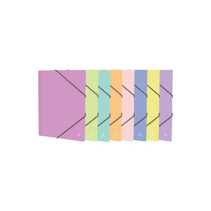 Carpeta De Gomas Y Solapas Mariola Pastel Carton Forrado Fº Expositor De 24 (8 Col.)