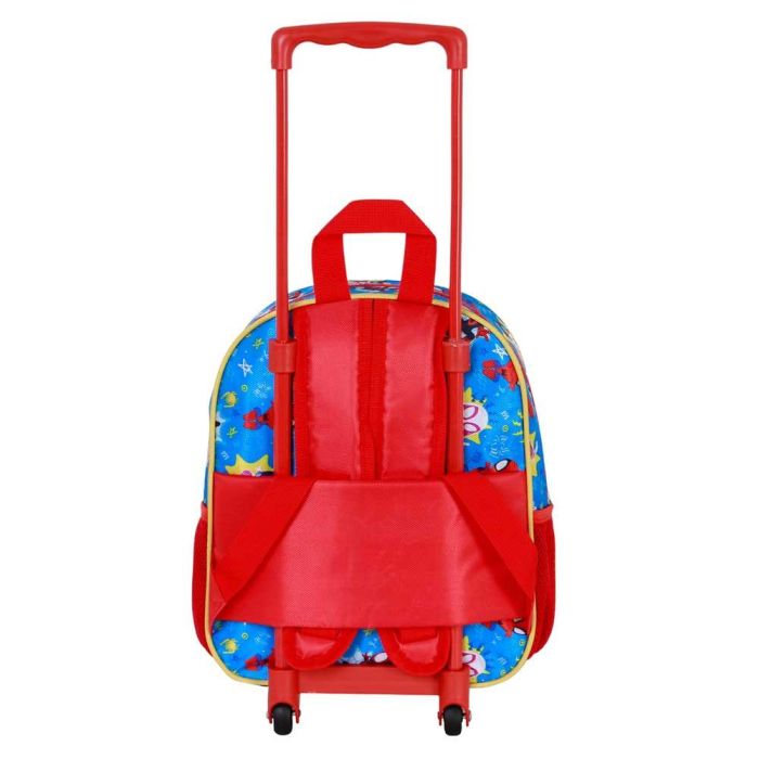 Mochila 3D con Ruedas Pequeña Amazing Marvel Spiderman Rojo 3