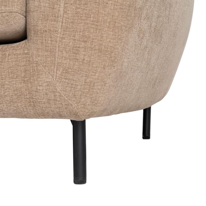 Sofá 3 Plazas Marrón Claro Tejido-Metal 229 X 92 X 88 cm