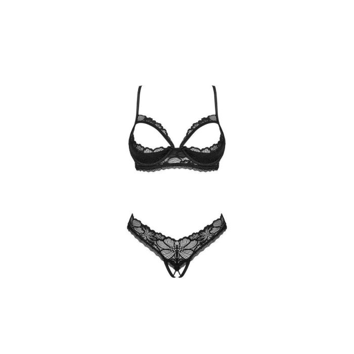 Conjunto de Lencería Obsessive Negro XS/S 3 Conjunto de Lencería Obsessive Negro XS/S 3