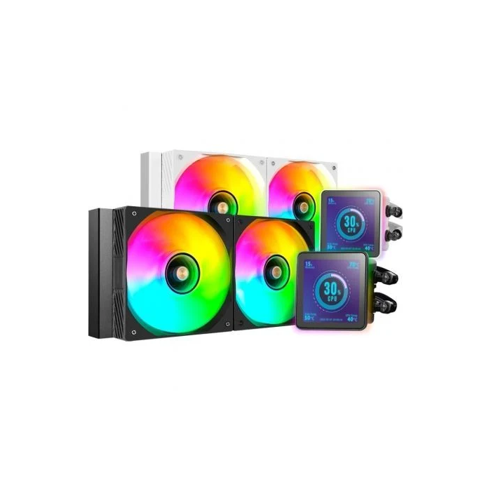 Mars Gaming ML-VISIONPRO240 Refrigeración Líquida AIO 240mm Negro con Pantalla IPS 4' y TDP 500W